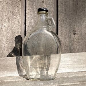VINTAGE Maple Syrup Glass Bottle